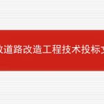 市政道路改造工程技术投标文件的相关内容